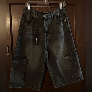 Fashion Nova Black Jean Shorts